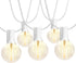 SUNTHIN Outdoor White String Lights, 27FT with 14 G40 Shatterproof LED Bulbs, Waterproof Hanging Lights for Yard