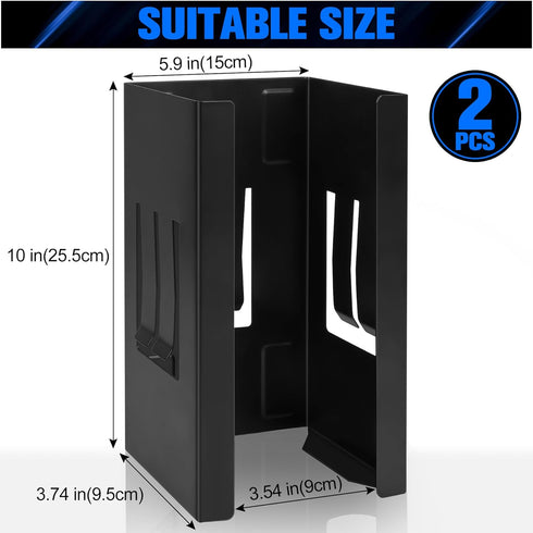 2 Pack Magnetic Glove Dispenser - Heavy Duty Wall Mount & Fridge Organizer for Gloves, Paper Towels, Wipes - Tool-Free