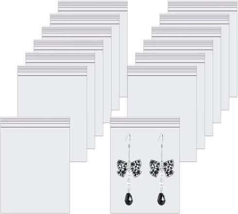 Clear Plastic Jewelry Zip Bags, 200pcs 2" x 2" Small Resealable Zipper Bags for Jewelry, Craft Beads, Samples