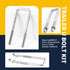 4 Sets Heavy Duty Square U-Bolt Boat Trailer: 2 1/8" W x 5 1/4" L Stainless Steel U-Bolts with Washers