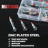 Hilitchi 24-Pcs Long Hollow Wall Drive Anchors Assortment Kit - Zinc Plated Steel Heavy Duty for Drywall