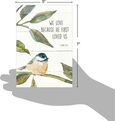 The Best Card Company Anniversary Greeting Card with Envelope - Loving Scripture Birds Stationery for Spouse C7108JANG