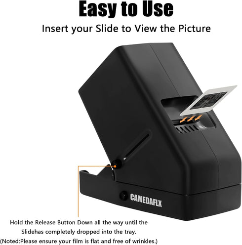 CAMEDAFLX SV-3 35mm 3X 35mm Slide & Film Viewer-Slide Viewer with Magnification and LED-Lighted Viewing for Slides