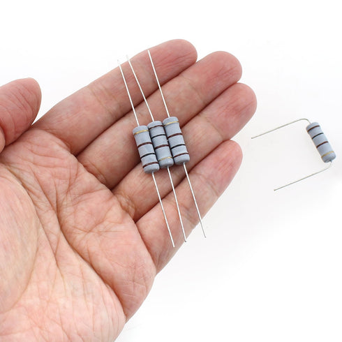 20PCS 3 Watt 100 Ohm Metal Oxide Film Resistor, Quad Band Standard EIA Colours for Experiments