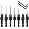 7-Piece Countersink Drill Bit Set, M2 Woodworking Bits for #4, 6, 8, 10, 12, 14 Screws with Hex Shank