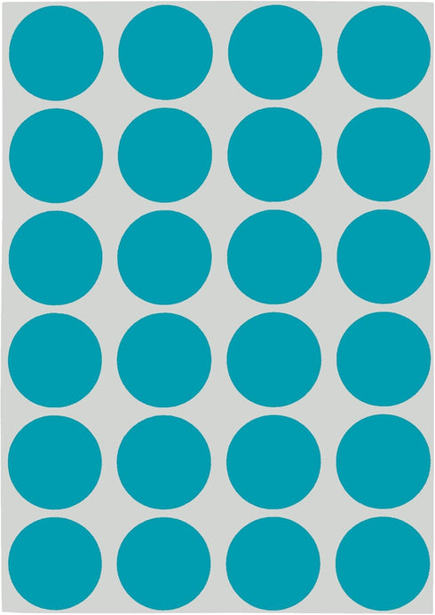ChromaLabel 0.75 Inch Round Label Stickers, Removable Color Code Dot, 1008 Pack, Teal