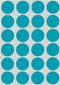 ChromaLabel 0.75 Inch Round Label Stickers, Removable Color Code Dot, 1008 Pack, Teal