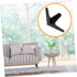 4pcs 17cm Set, Garneck Black Metal Triangle Furniture Legs Cabinet Feet Replacement for Sofa, Couch, Stool and Bathroom