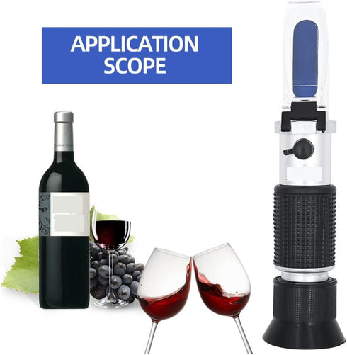 VGVGV 0-25% 0-40% Brix Refractometer, Handheld Alcohol Sugar Refractometer Wine Concentration Meter Densitometer