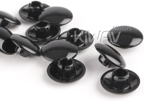 KiWAV Motorcycle Round Bolt Cap Screw Cover Plug, Black for 6mm Thread Allen Head Bolts