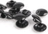 KiWAV Motorcycle Round Bolt Cap Screw Cover Plug, Black for 6mm Thread Allen Head Bolts