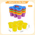 6 6-Compartment Joyibay Pcs Classroom Caddy Organizer, Desktop Plastic Caddy, Drink Holder with & Handle