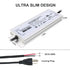 DEEPDYMMY 12V 60W 3-Prong 3.3ft IP67 DC Power Supply - Ultra Slim LED Driver Low Voltage Transformer with Plug & Cable