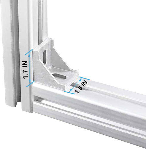 20 Sets 1.5" x 1.5" 1515 Series Aluminum Extrusion Profiles Connector, 20pcs Bracket with T Nuts Screw Bolts