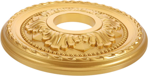 12.20 Inch Round Ceiling Medallion Pu Decorative Ceiling Plate for Home Lighting Medallions Fan Light Fixture Trim
