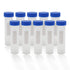 Kesell 50ml Polypropylene Screw Top Centrifuge Tube, Pack of 10 with Graduated Marks and Writing Area