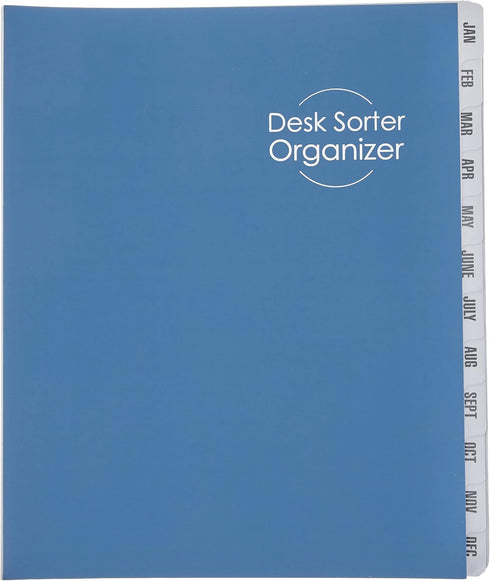 Smead Desk File/Sorter - Monthly (Jan-Dec), 12 Dividers, Letter Size, Dark Blue (89286)