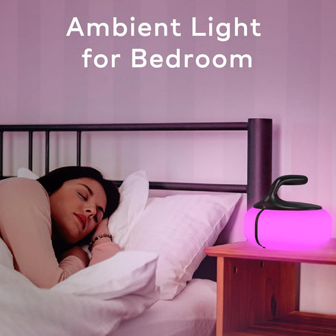 RGB Table Lamp, Cordless Rechargeable Portable Night Light, 6000mAh Battery Operated Dimmable LED Ambient Lighting