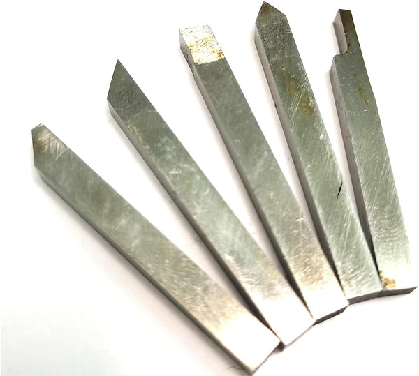 ZR 5 Pcs Carbide Tipped Lathe Metal Cutter Bit Set, 4x4mm Turning Boring Cutters for Mini Metal Lathe