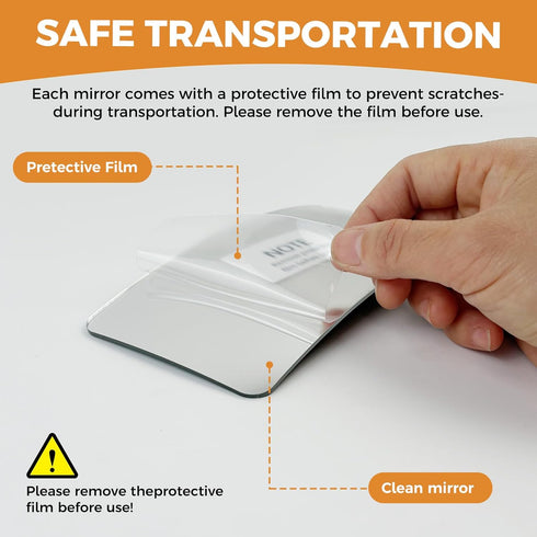 Ludapp 180 Indoor Clip-On Security Mirror Convex Partition Mirror for Personal Safety and Security Desktop Rearview