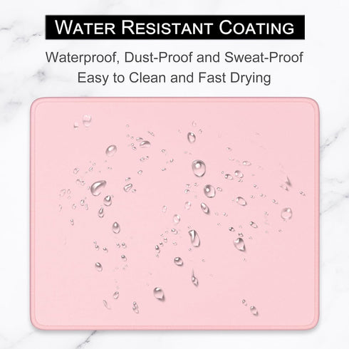Hsurbtra Premium-Textured Mouse Pad, 10.2 x 8.3 Inch, Cute Pink Anti-Slip Waterproof Rubber Mat for Office Gaming