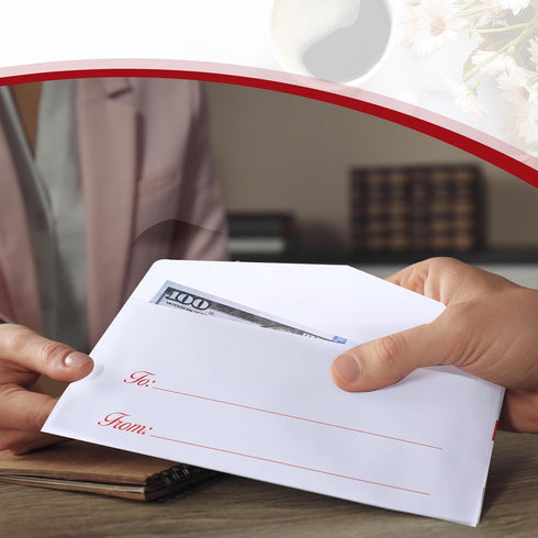 Lincia 200 Pcs Christmas Money Envelopes for Cash Currency Holder Gifts (2.9" x 6.5" for Mailing Gifts, Office, Wedding)