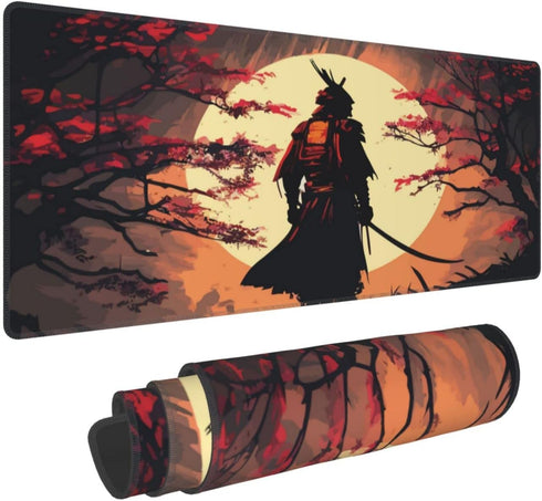 Sigouyinei Japanese Samurai Walking to The Sun Gaming Keyboard Mouse Pad Mousepad Huge