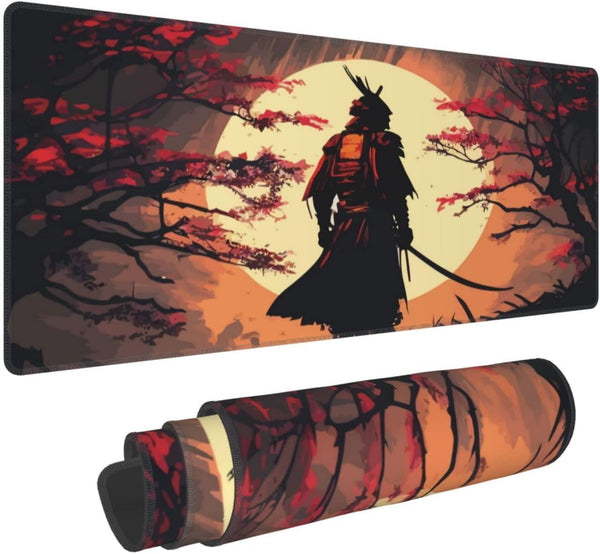 Sigouyinei Japanese Samurai Walking to The Sun Gaming Keyboard Mouse Pad Mousepad Huge
