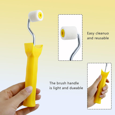 2 Pcs Foam Paint Roller - Mini Paint Rollers for Touch up Trim Edge, 1 Inch Roller for Professional Painting Results