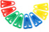 E-outstanding 200pcs Plastic Paper Clips 35mm Long Mixed Color Triangle Clips by E-outstanding