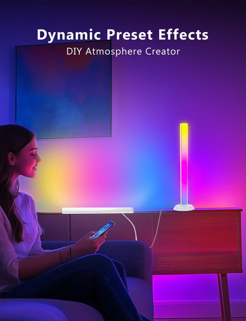 DAYBETTER Smart LED Light Bars, RGB+ICW Gaming Light Bars with Scene and Music Modes, Smart TV Light Bar with Multiple