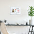 Marble Print Magnetic Dry Erase Board, 12 x 16 inches Decorative White Board for Wall, Frameless Design with Magnets