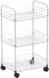 Yieach 3 Tiered Rolling Utility Cart on Wheels with Handle,Modern Design Storage Cart