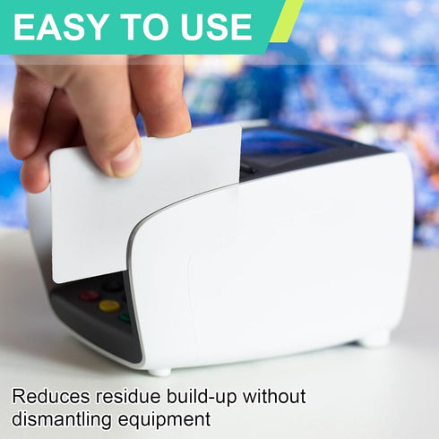 Sliner 100 Cr80 Pcs Credit Card Reader Cleaner Cards Dual Side Reader Cleaning Scanner Cleaning Sheets Pos Swipe