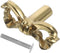RUNROTOO Brass Bow Drawer Pull Handle 40x20x25mm Hollow Vintage Cabinet Knob for Dresser