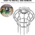 Hemobllo 2 pcs Grille Downspout Cover, Outdoor Gutter Guard Sink Filter Strainer, Stainless Steel Hair Strainer