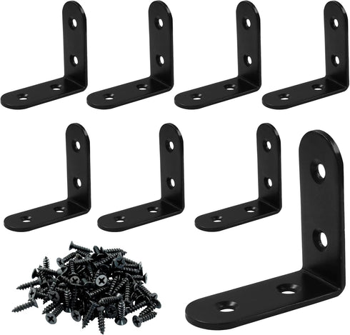 Zorveiio 8 Pcs L Bracket Corner Brace 1.8" x 1.8" Metal Corner Bracket