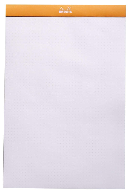 Rhodia Notepad, No19 A4+, Dot - Orange, 8 1/4" x 12 1/2"