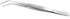 Lab Tweezers High Precision Forceps, 6" (15.2 cm), Fine Strong Angled Point Tweezers in Stainless Steel