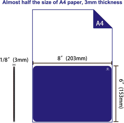 Audimi 6 8 Inch, Small Mouse Pad x Mini Mouse Pad Thick for Laptop Wireless Mouse Home Office Travel, Portable