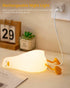 3 Dimmable Luditek Laying Flat Duck Night Light, Level Touch Rechargeable Beside Nursery Lamp, Squishy Kawaii Stuff