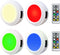 HONWELL Push Light Colored Puck Lights, Remote Controlled Battery Operated RGB Fairy Lights, Wireless Touch Lights,