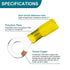 50 PCS Heat Shrink Wire Connectors, 12-10 AWG Ring Terminals Waterproof, 3/8" Stud(M10) Wire Terminals for Marine