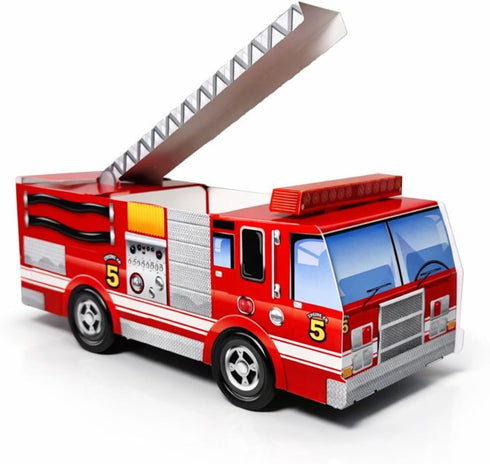 12 Pack Fire Engine Party Food Boxes with Wax Paper