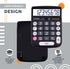 CATIGA 8 Digit Desktop Calculator with Solar Power, Easy to Read LCD Display, for Home, Office, School, Black