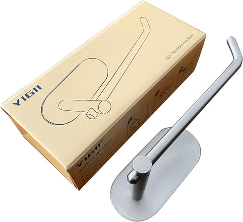 YIGII Adhesive Toilet Paper Holder - MST001 Self Adhesive Roll Holder for Bathroom, Stainless Steel Brushed