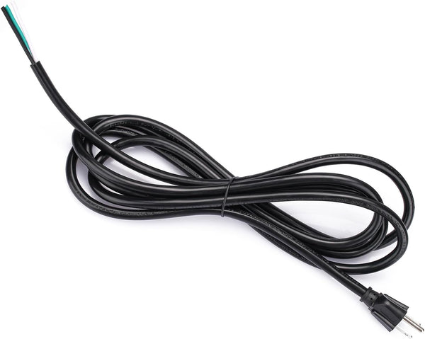 10ft 14 Gauge 3 Prong Heavy Duty Power Supply Cord Cable for Power Tools, 110V 115V 120V Pigtail