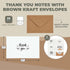 Generic Set, (Pack 24) Thank You Notes with Brown Kraft Envelopes, Thank You Cards Blank Inside, Handwritten Style