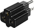 15 Amp Household AC Plug to 20 Amp Adapter, Nema 5-15P to 5-20R, 5-15P to 6-15R, T-Blade Plug Converter