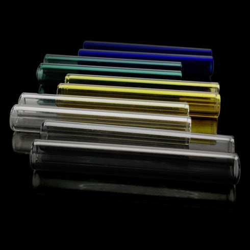 Colorful 3 Inches Long Glass Tubes, 10 Pieces, 5 Colors, 12 mm OD